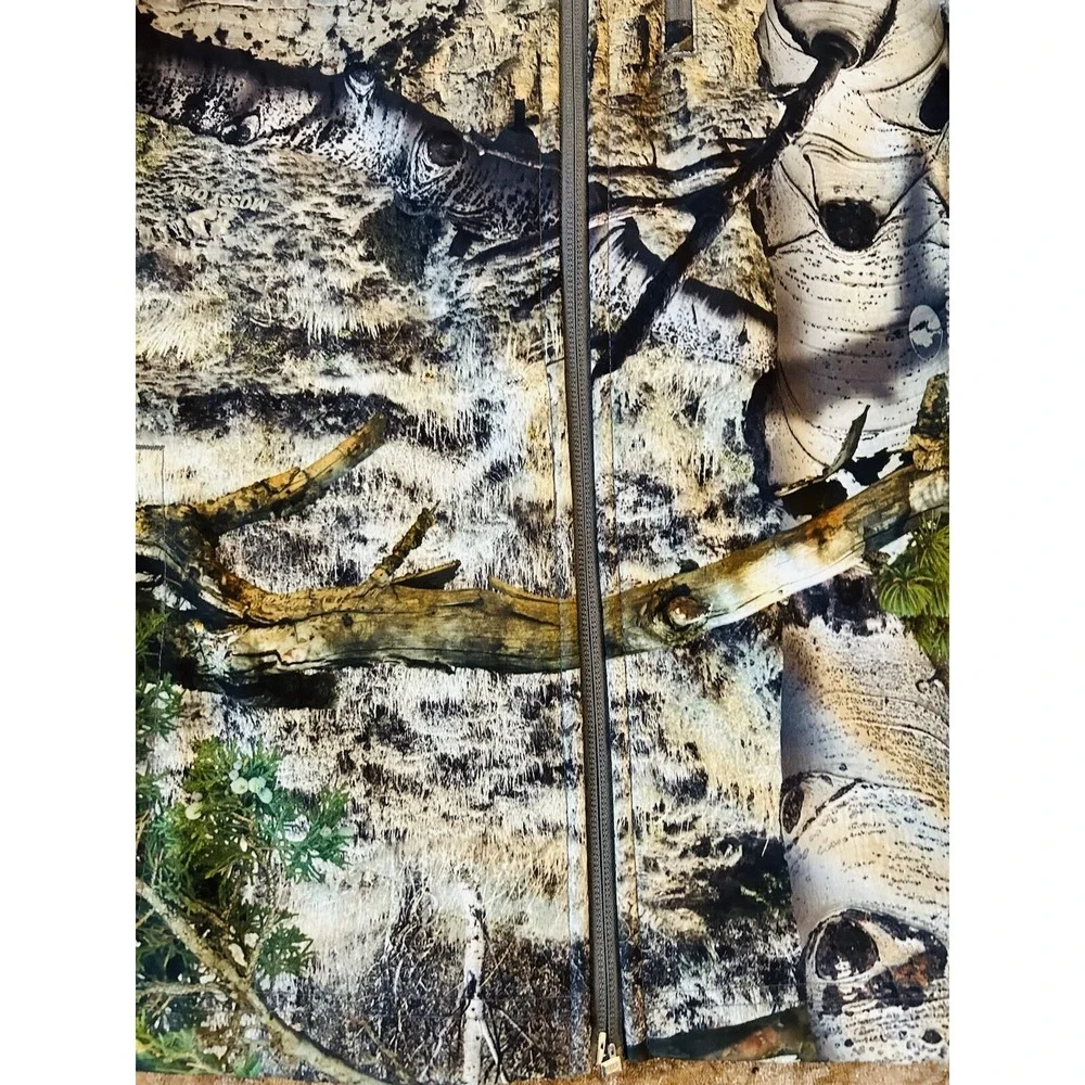 Mossy Oak Camo Jacket Women's Pink Logo Full Zip Fitted Fleece Zip Pockets Sz M - Picture 5 of 9